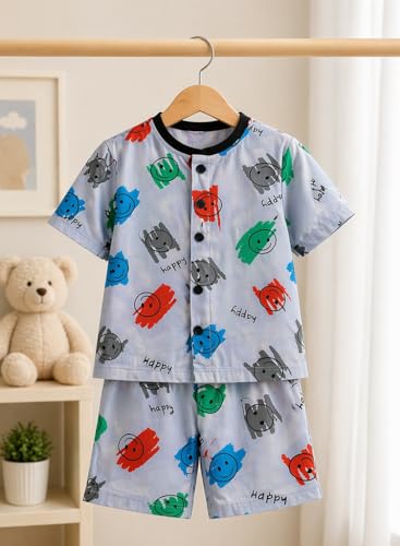 Image of 3BROS Baby Boys & Baby Girls Cotton Hosiery Clothing Set Half Sleeves T-shirt with Matching Pants (DB20HS6027 Parent)