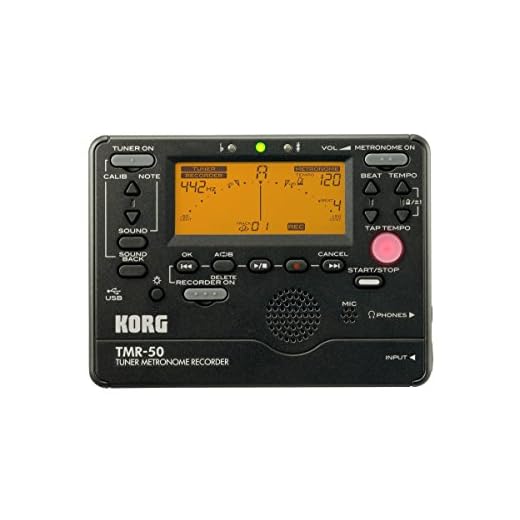 Korg TMR50BK TMR-50 Tuner Metronome Recorder - Black