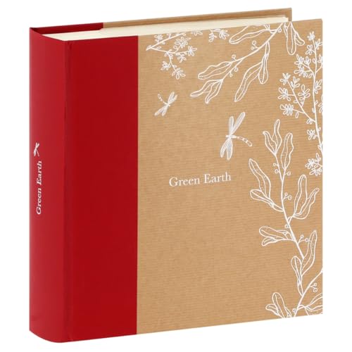Panodia Album Photo Pochette Greenearth libellule 200 Photos 10x15 cm 100 Pages Couleur des Pages : Ivoire - Protège Souvenirs Rangement - Mini Format 25x25...