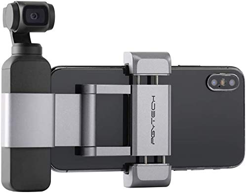 Hensych para suporte de telefone para Osmo Pocket/Osmo Pocket 2, suporte de telefone dobrável de alumínio mais conjunto de suporte para Osmo Pocket/Osmo Pocket 2, para telemóvel (largura ≤ 90 mm)