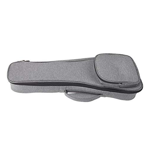 réduire la fatigue conception ergonomique ukulélé sac, étui de transport ukulélé, double bandoulière pour ukulélé guitare école à domicile(light grey) Cover