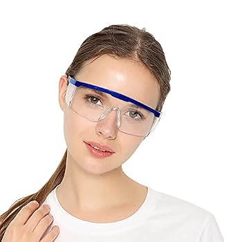 2 Lunettes De Protection Anti-buée - Polycarbonate - Pour Porteurs De Lunettes - Transparentes