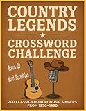 Country Legends Crossword Challenge: 200 Classic Country Music Singers from 1950–1990 | Bonus 20 Word Scramble Puzzles