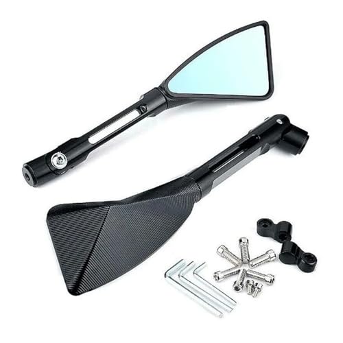 Espejos laterales para motocicleta con cristal antirreflejo y anclaje universal CNC 2