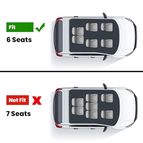 Image of LASFIT Floor Mats & Cargo Mat with Seatback for Mercedes Benz GLS 2020-2026 | Fit for 450 /580 /63 AMG (Only Fit 6 Seats with Center Console), All Weather TPE, 3 Rows Mats & Trunk Mat with Backrest