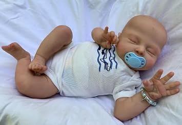 Reborn Baby Dolls 19 Inch Realistic Newborn Baby Soft Vinyl Cloth Body Lifelike Preemie Baby Dolls for Kids Age 3+
