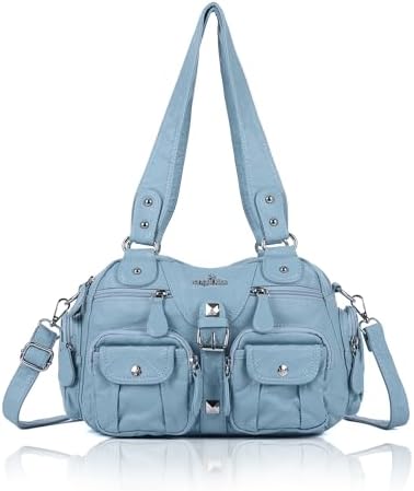Angel Kiss Handtaschen, Umhängetaschen, Damen, Leder, große Kapazität, Umhängetasche, Damen, PU-Leder, mit verstellbarem Schultergurt, Messenger-Tasche für Büro, Shopping, Reise