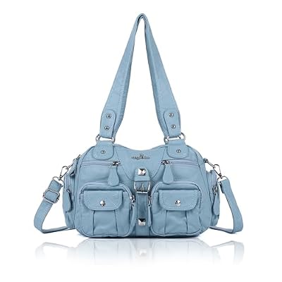 Angel Kiss Borsa a Mano per Donna PU Pelle Borsetta a Spalla Hobo Tote Borsa a Tracolla