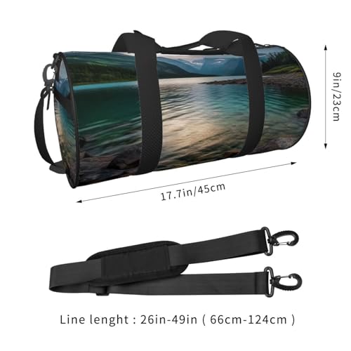 Travel Duffle Bag Weekender Bags for Men Women with Shoe Compartment Large Capacity Weekender Overnight Bag Glacier National Park Carry On Tote Bags Sport Gym Bag for Travel Yoga, Black, One Size2