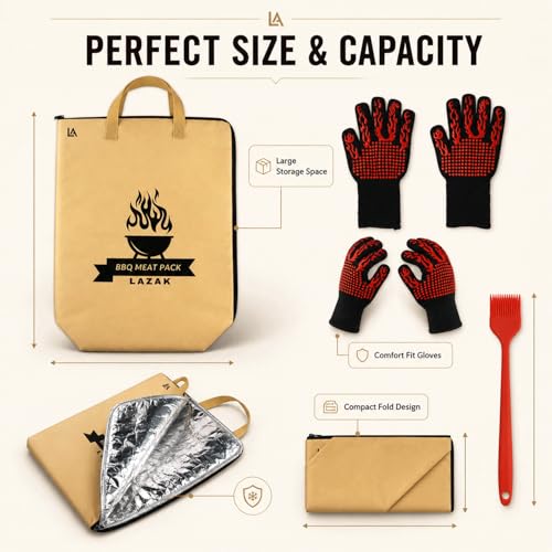 Image of BBQ Blanket for Resting Meat, BBQ Blanket for Juicy& Tender Results, BBQ Gifts for Men,Meat Resting Bag for Perfect Heat Retention, Brisket Blanket for Grilling.