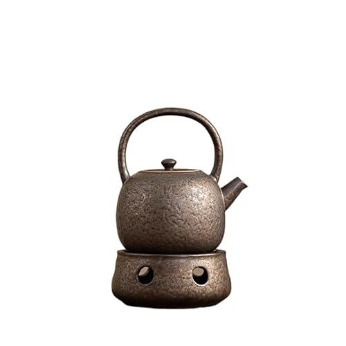 Verano-JP 家庭用和風温茶爐 温茶器 ロウソク加熱ベース 功夫茶器セット 一壷四杯 軽量持ち運び便利