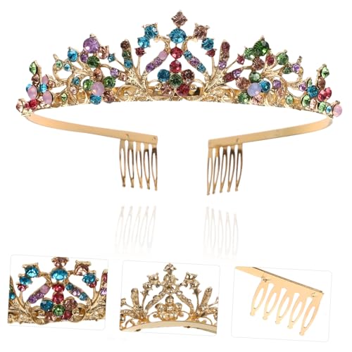 Couronne de mariée multicolore VICASKY lot de 4 diadèmes brillants pour cheveux