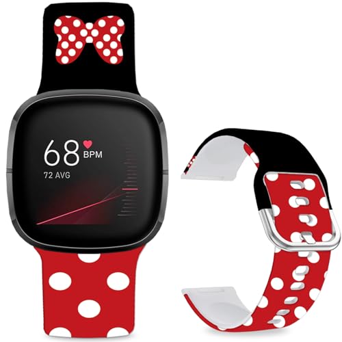 Leotop Correas de reloj de silicona suave con patrón impreso, compatibles con Fitbit Versa 4/Versa 3/Fitbit Sense 2/Sense, correas de reloj inteligente para mujeres, hombres y adolescentes, correa de