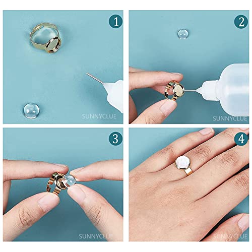 Bague vierge acier inoxydable SUNNYCLUE : support cabochon 10mm durable