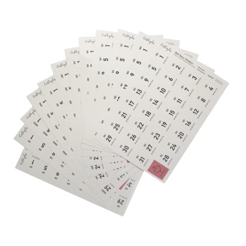 Image of CrafTangles Precut Calendar Undated 365 Days Stickers | 384 pcs, Peel and Stick, Printed for Scrapbooking, For Notebooks, Diary, Journal, Laptop, Mobiles, Multicolored