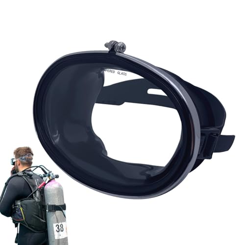 Diving Glasses - Tempered Glass Diving Goggles | Adjustable Buckle, Professional Snorkeling Gear | High-Definition Tempered Glas