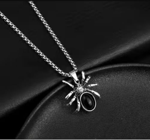 Image of Regulus spider locket lockets for men chain for men Rhodium Alloy Pendant
