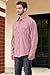 Cromoncent Mens Flannel Shirts Business Casual Long Sleeve Button Down Shirts, Flannel Pink,2X-Large