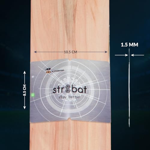 Image of str8bat Pro - Smart Sticker for Cricket Bat | Paper-Thin Smart Motion Sensor for Real-Time Shot Tracking with Performance Insights & Unlimited Storage | Enhances Batting Skills | for Players, Coaches