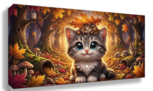 Peinture Diamant pour Decoration Chambre | Grand Diamond Painting Adulte Chat Cod-736