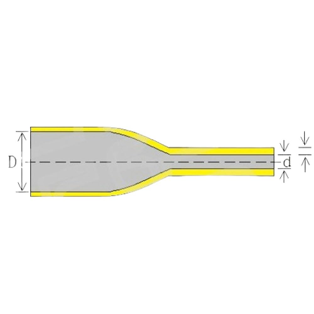 Tubo termorretráctil, Tubo termorretráctil de poliolefina con Revestimiento Adhesivo, 10/50/100 Metros, relación 3:1, 2,4 x 25,4 mm(Red,9.5MM*10M)