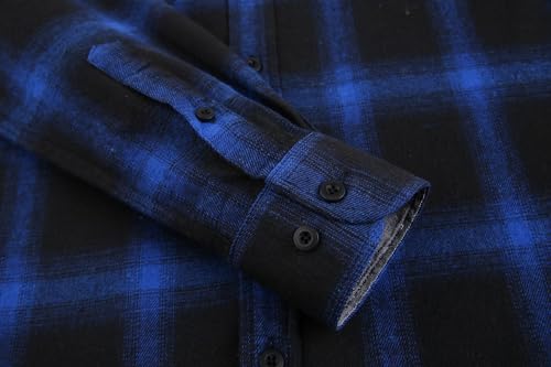 Alex Vando Mens Button Down Shirts Regular Fit Long Sleeve Casual Plaid Flannel Shirt