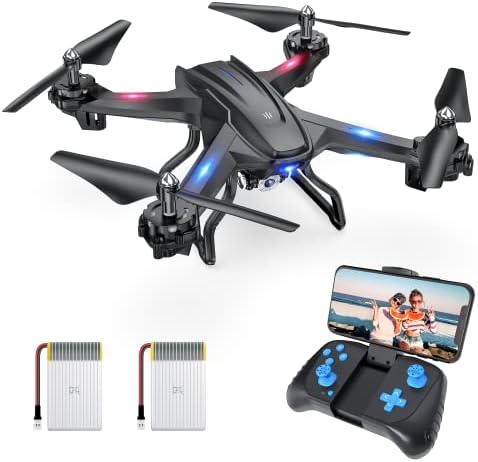 UranHub Drone with Camera for Beginners, 2K HD Camera FPV Drone for Adults with Altitude Hold, Headless Mode, Gesture Control, Voice Control and Trajectory Flight