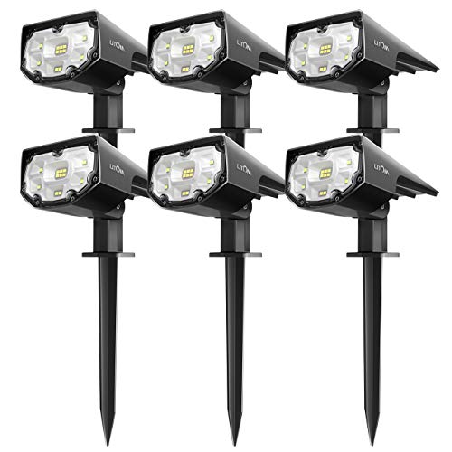 【6 Pack 12 LED】 Mpow Spot Solaire Extérieur, Lampes Solaires Etanche IP67 Projecteur Solaire Réglable avec Panneau Solaire 180° Eclairage Extérieur Solaire pour Jardin, Extérieur, Chemin, Allée