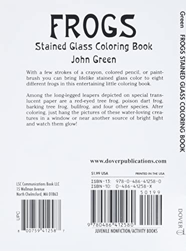 Frogs Stained Glass Coloring Book (Dover Stained Glass Coloring Book) #TOP1