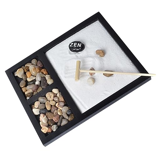 Cabilock Meditation Garden Miniature Landscape Japanese Zen Tabletop Ornament for Relaxation