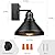 Brightever Motion Sensor Outdoor Wall Lights, Dusk to Dawn Porch Lights Outdoor Wall Sconces, Exterior Barn Lighting Fixtures with Outlet, Black Outside Lights for House, 2-Pack