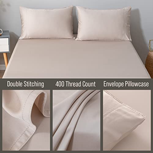 Bella Coterie | Luxury Bamboo Viscose Queen Size Pillowcase Set | 100% Organically Grown | Ultra Soft | Cooling | 2 Pcs [Dune]