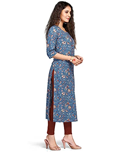 Image of Rajnandini Women's Cotton Straight Fit Straight Kurti