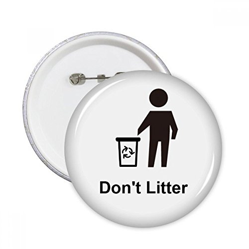 DIYthinker No hacerlo regalo de la litera Símbolo Negro Modelo redondo botones insignia del botón de la ropa 5pcs Decoración Multicolor S