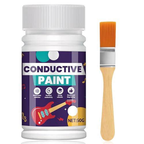 Colle Conductrice, Revêtement Conducteur en Graphène Imperméable, Revêtement Conducteur pour le Blindage des Guitares et la Réparation des Circuits...