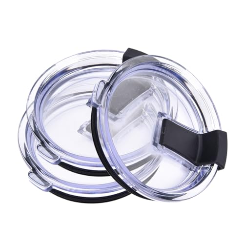 Garneck 3pcs Anti-spill Lid Coffee Cup Lid Component Pulleys Car Cup Lid Coffee Mugs Transparent