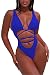 Sovoyant Women Tie Dye Monokini Blue Small