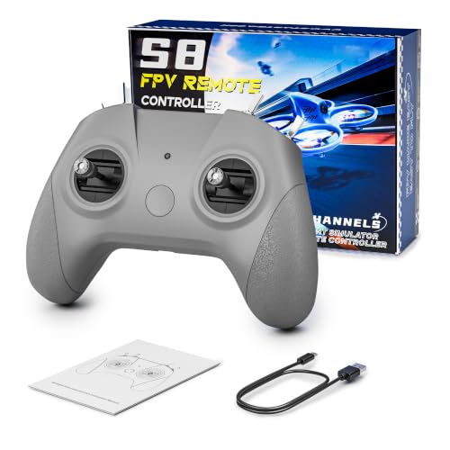 FLYDrone S8 Pro FPV Simulator Controller for Windows PC, USB-C Drone Flight Simulator Joystick...