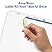Avery 3-Tab Dividers for 3 Ring Binder, Easy Print & Apply Clear Label Strip, Index Maker Customizable White Tabs, 5 Sets (11435)