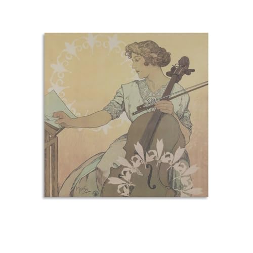 Toile Alphonse Mucha pour salon et chambre moderne chic