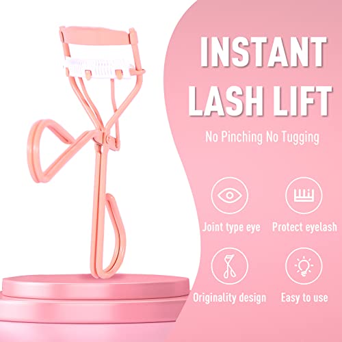 Eyelash Curlers With Comb, Pink Eyelash Curler With Built In Comb, Separated Eyelash Curler With Brush,Eye Lash Curler With Eyelash Curler Refills,Eyelashes Curler,The Professional Lash Tool #TOP3