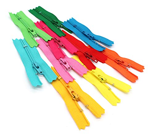 Ykk 2" Doll Zippers Ykk ~ Assortment Of Colors (10 Zippers) For Apparel & Craft Projects- Made In Usa #TOP1