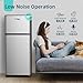 4.5 Cu Ft Mini Fridge for Bedroom, 2 Door Small Fridge, 7 Level Thermostat, LED Light, Small Refrigerator for Bedroom, Office, Dorm