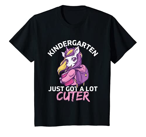 Niños Kindergarten Just Got A Lot Cuter Unicorn Volver A La Escuela Camiseta