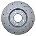 Bison Performance Pair Set of 2 Front Drilled Slotted Coated 300mm Vented 5 Lug Brake Disc Rotors for BMW E46 323Ci 323i 325Ci 325i 325xi 328Ci 328i Base E36 Z3 Coupe Roadster E85 E86 Z4 Roadster 3.0i