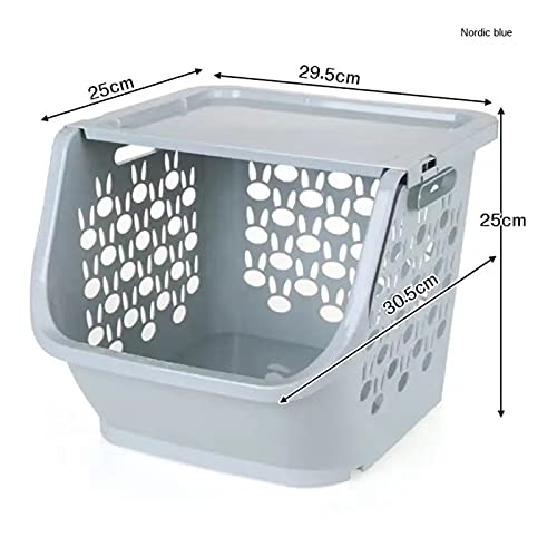 Cesta de almacenamiento de cocina apilable y rack de organización para el hogar en color D 8