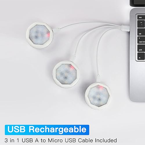 Image of FINCMY Battery Operated Wall Sconces Set of Two, 18 RGB Colors Stick on Wall Lights with Remote, Changeable Dimmable Height Fabric Battery Powered Wall Lights for Bedroom Living Room Hallway