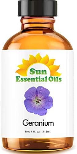Sun Essential Oils 4oz - Geranium Essential Oil - 4 Fluid Ounces