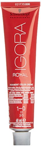Foto von Schwarzkopf Schwarzkopf IGORA Royal Premium-Haarfarbe 1-0 schwarz, 1er Pack (1 x 60 ml), blumig