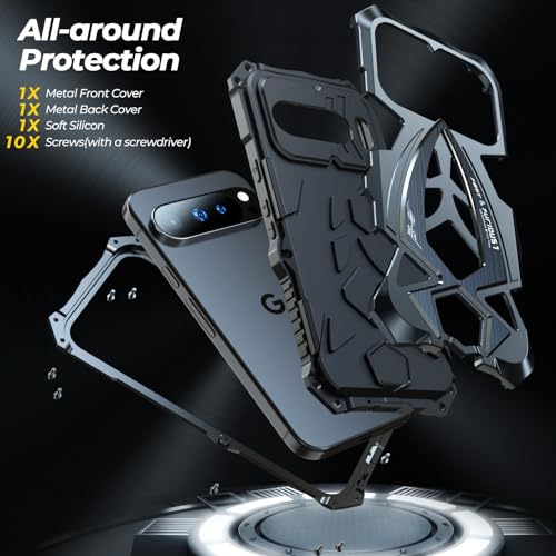 Coque Google Pixel 10 Pro antichoc avec cadre métal et grip stable